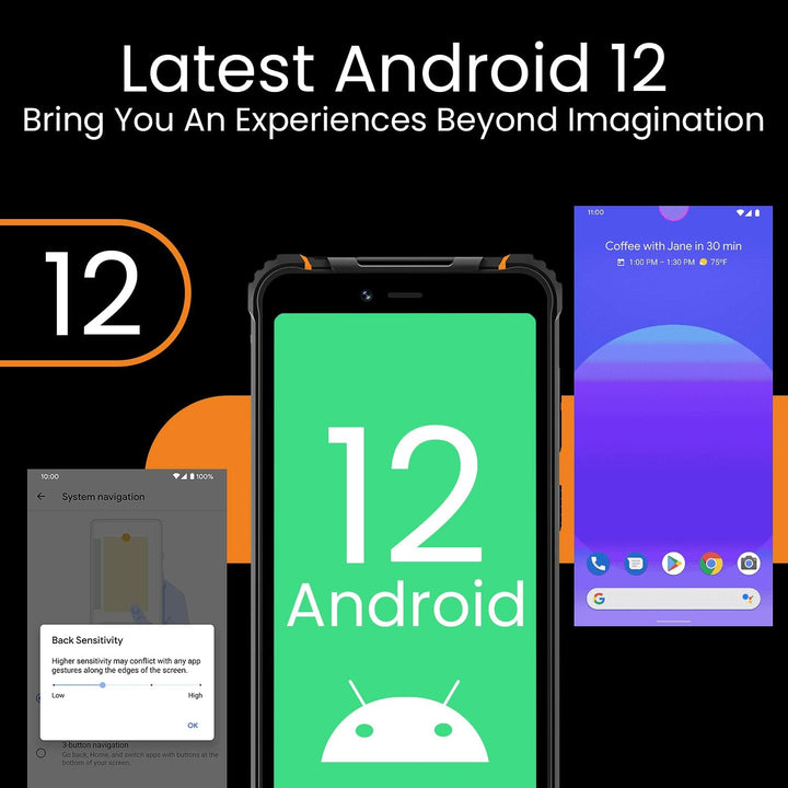 HOTWAV T5 Pro Telephone Portable Incassable, 4Go+32Go-512Go Extensible,Android 13, 7500 mAh, Écran 6