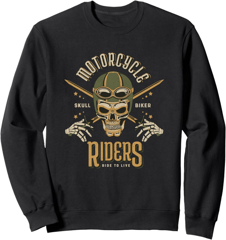 Motorradfahrer Vintage Biker Sweatshirt