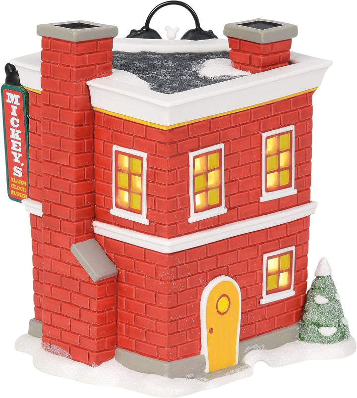 Department 56 Disney Mickey's Wecker mit beleuchtetem Gebäude, Mehrfarbig