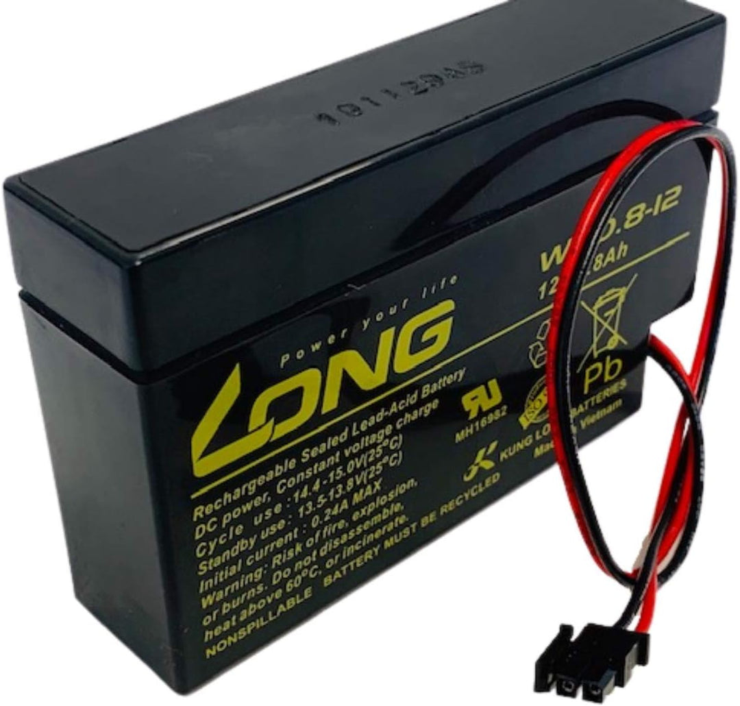 2X Akku WP0.8-12H 12V 0,8Ah Molex Stecker kompatibel Heim & Haus AGM Blei Batterie WSB Set