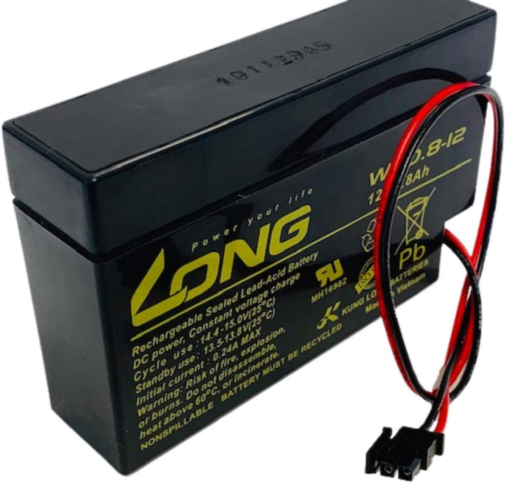 2X Akku WP0.8-12H 12V 0,8Ah Molex Stecker kompatibel Heim & Haus AGM Blei Batterie WSB Set