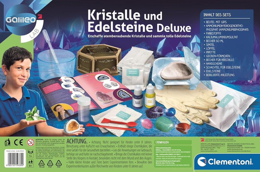 Galileo Lab - Kristalle und Edelsteine Deluxe, Kristalle züchten und Edelsteine sammeln für Kinder a