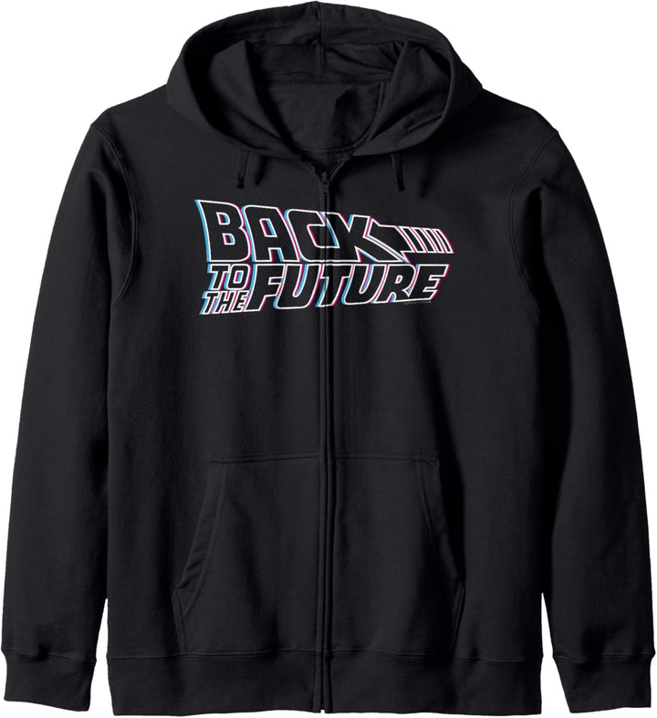Back To The Future 35th Anniversary Multi-color Logo Outline Kapuzenjacke