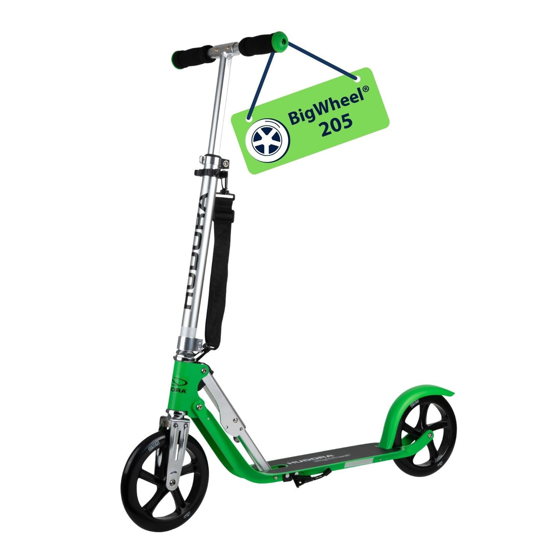 HUDORA BigWheel Scooter 205 - Stabiler Aluminium-Roller - Höhenverstellbarer & zusammenklappbarer Ci