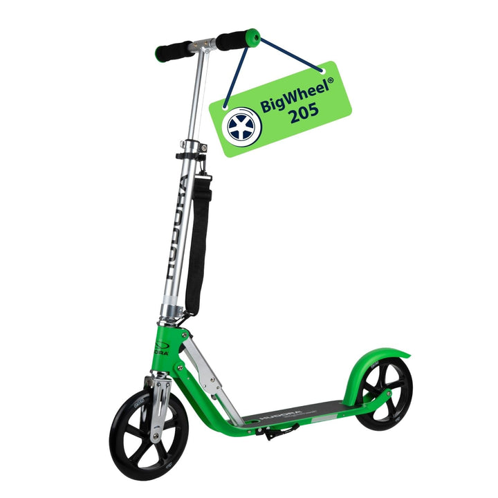 HUDORA BigWheel Scooter 205 - Stabiler Aluminium-Roller - Höhenverstellbarer & zusammenklappbarer Ci