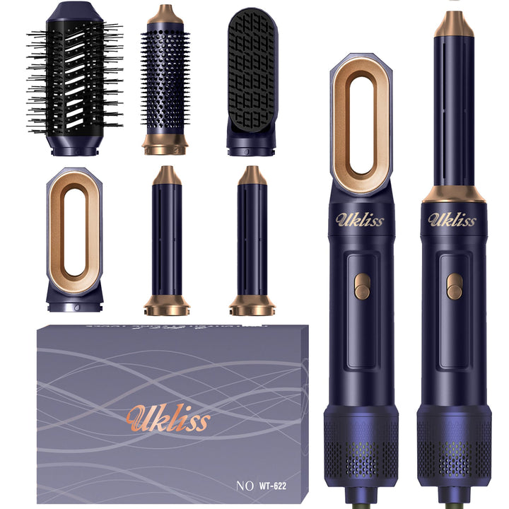 UKLISS Pro Haartrockner & Haarstyler 6 in 1, Airstyler Set mit Hair Dryer Ionen, Luft Lockenstab Aut