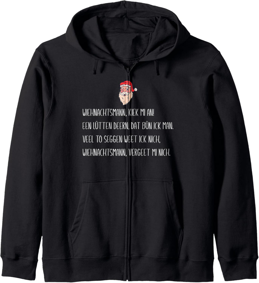 Lustiges Wiehnachtsmann Kiek Mi An Deern Platt Geschenk Kapuzenjacke