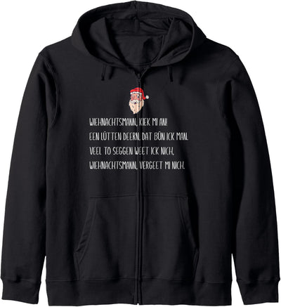 Lustiges Wiehnachtsmann Kiek Mi An Deern Platt Geschenk Kapuzenjacke