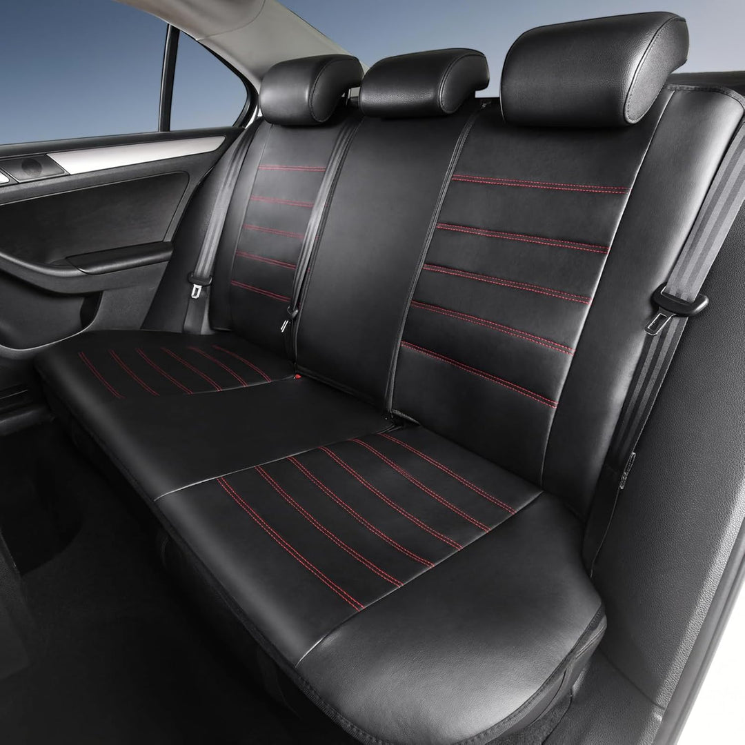 TOYOUN Kunstleder Sitzbezüge Auto Set Universal Klassisch Autositzbezüge Sitzschoner Auto Schonbezug