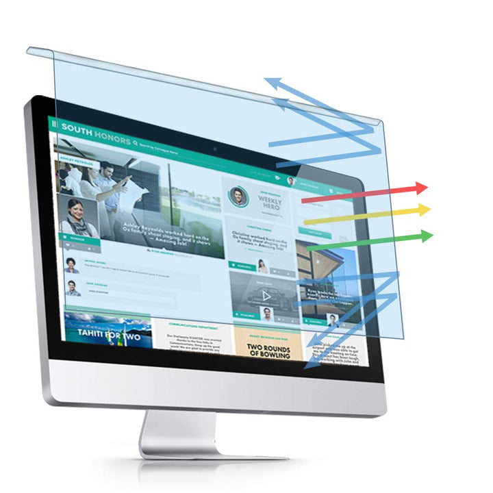 PaceBid Hängend Anti-Blaulichtfilter für 20-22 Zoll Computer/Monitore, Anti Eye Strain, Blockiert Üb