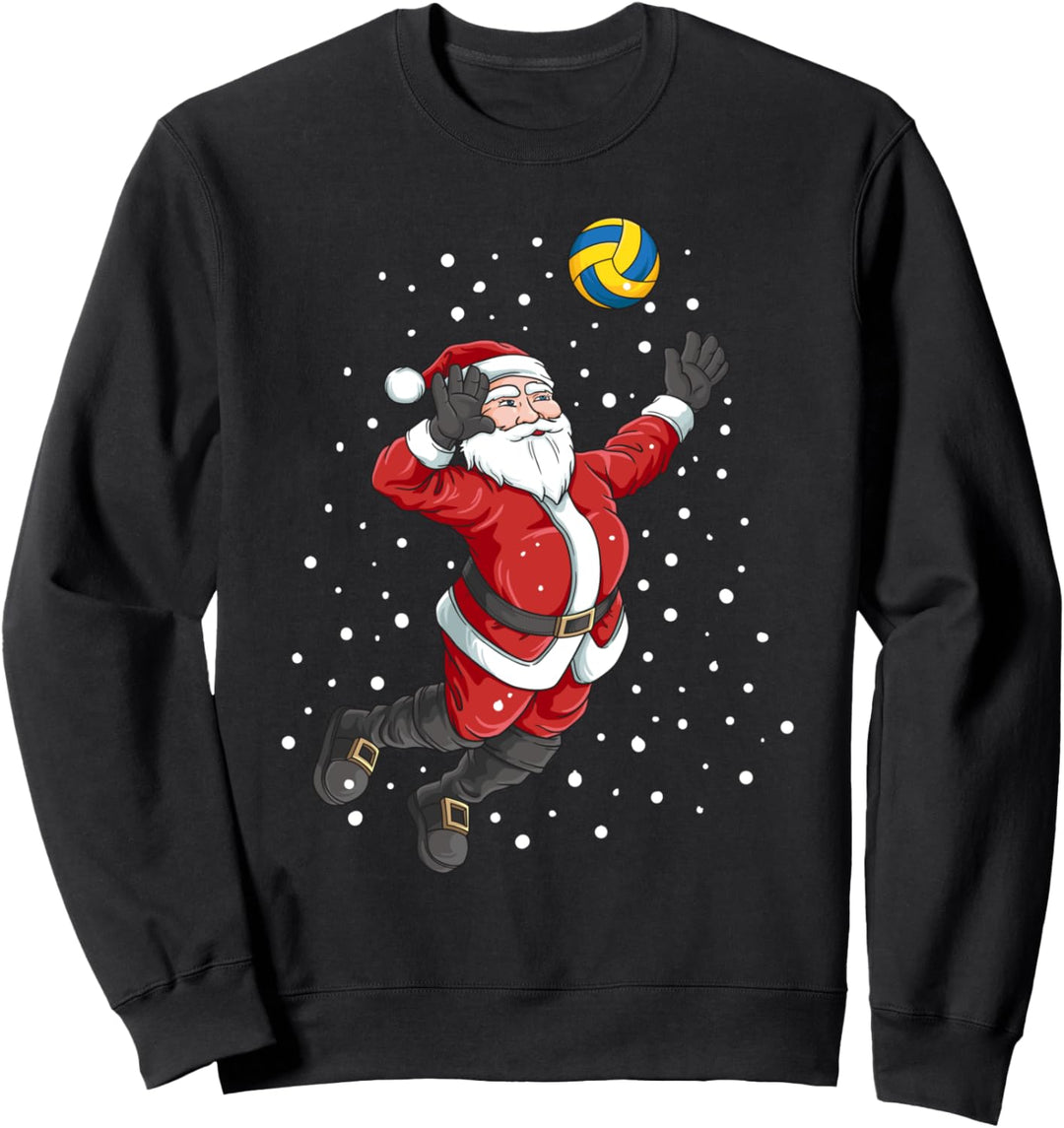 Volleyball Weihnachtsmann Lustige Weihnachten Geschenke Sweatshirt