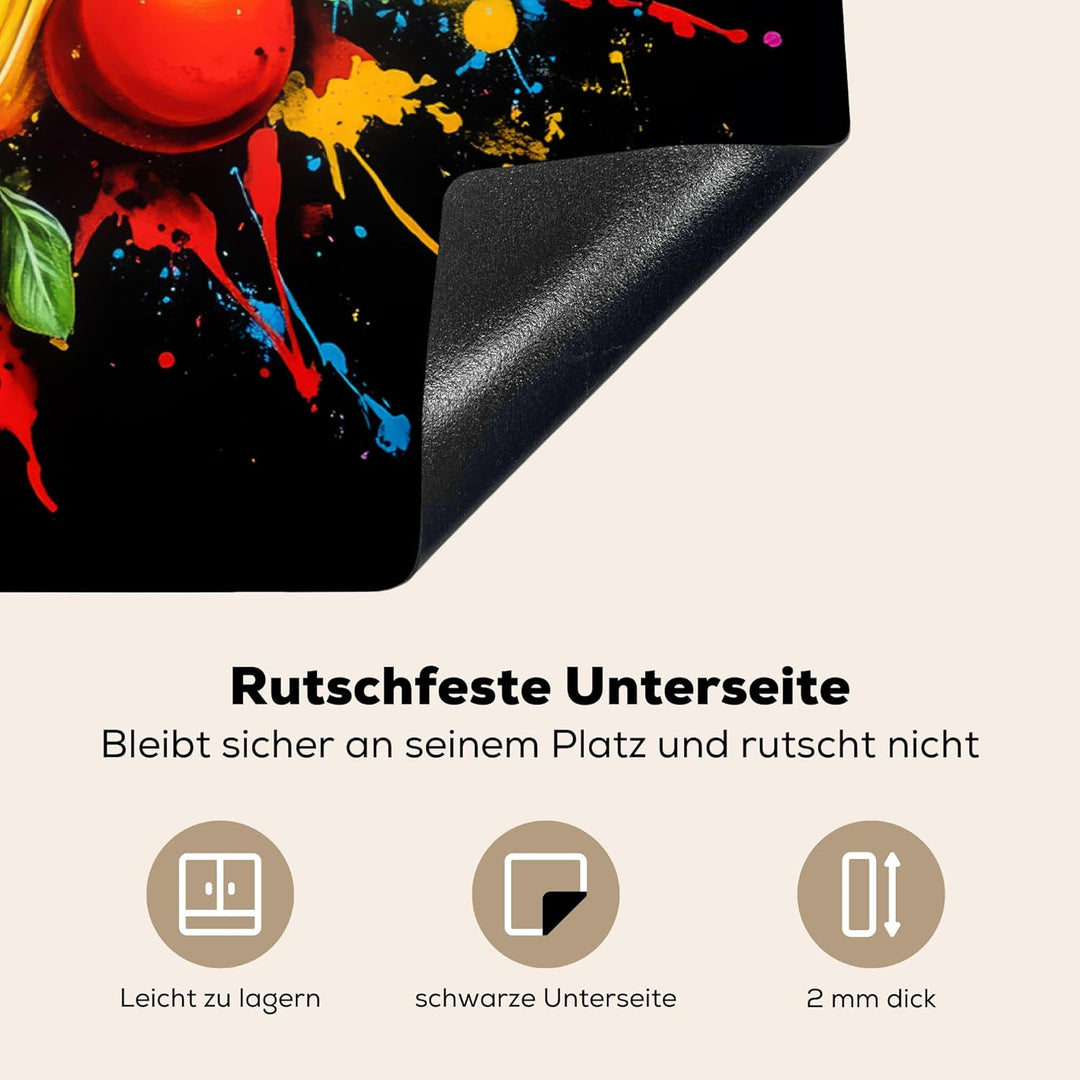 Herdabdeckplatte 80x52 cm Einteilig Küche Herdabdeckung Induktionsfeld Ceranfeld Herdabdeckplatten V