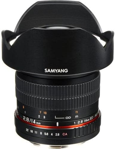 SAMYANG 7628 14mm F2.8 Objektiv für Anschluss Pentax K Pentax K Single, Pentax K Single