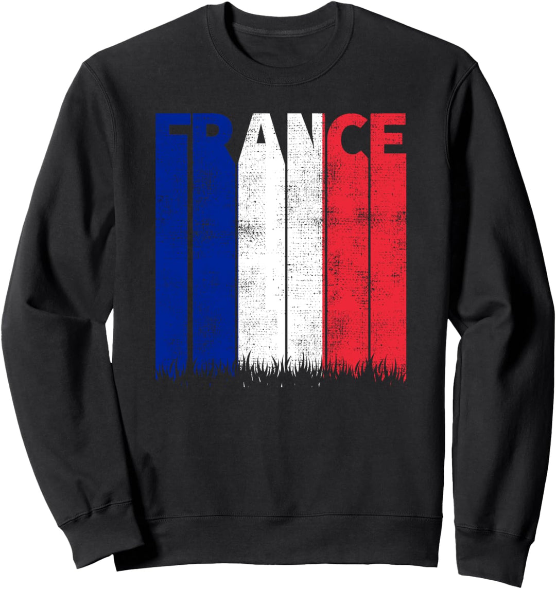 Vintage Frankreich Fussball Retro Fan Mannschaft Sweatshirt