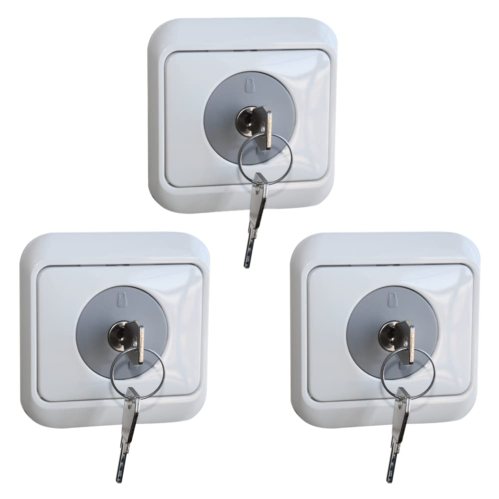 FELGNER Steckdosenschloss mit Berührungsschutz | Steckdosen-Sicherung für Kinder Babys | Schutz vor