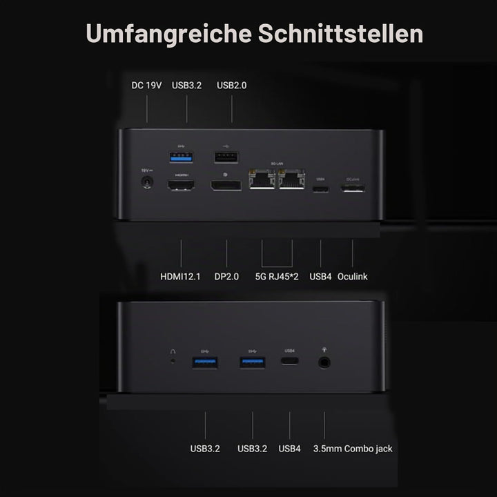 AtomMan X7 Ti Mini PC Barebone Intel Core Ultra 9 185H Mini Computer für Business, Kamera 1080P/RJ45