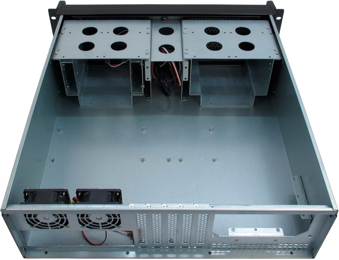 INTER-TECH IPC 3U-3098-S integrierter Luftfilter in einem 48,26cm 19Zoll 4X 5,25 EXT. 5X 3,5 int. 0X