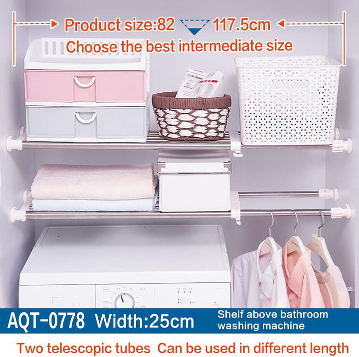 Hershii Erweiterbarer Kleiderschränke Kleideraufbewahrung System Organisation Teleskop Kleiderstange