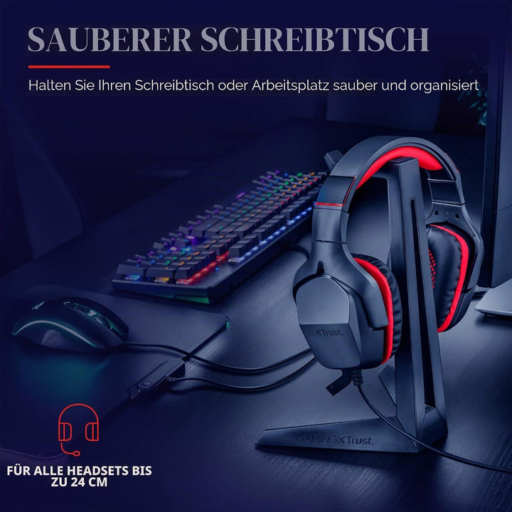 Trust Gaming GXT 260 Cendor Kopfhörer Ständer, Headset Halterung, Passend für Alle Headsets bis 24 c