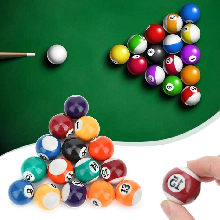 Ejoyous Mini Billardkugeln, 16 Stück 32mm Umweltfreundliche Polyesterharz Pool, Trainingsbälle Billa