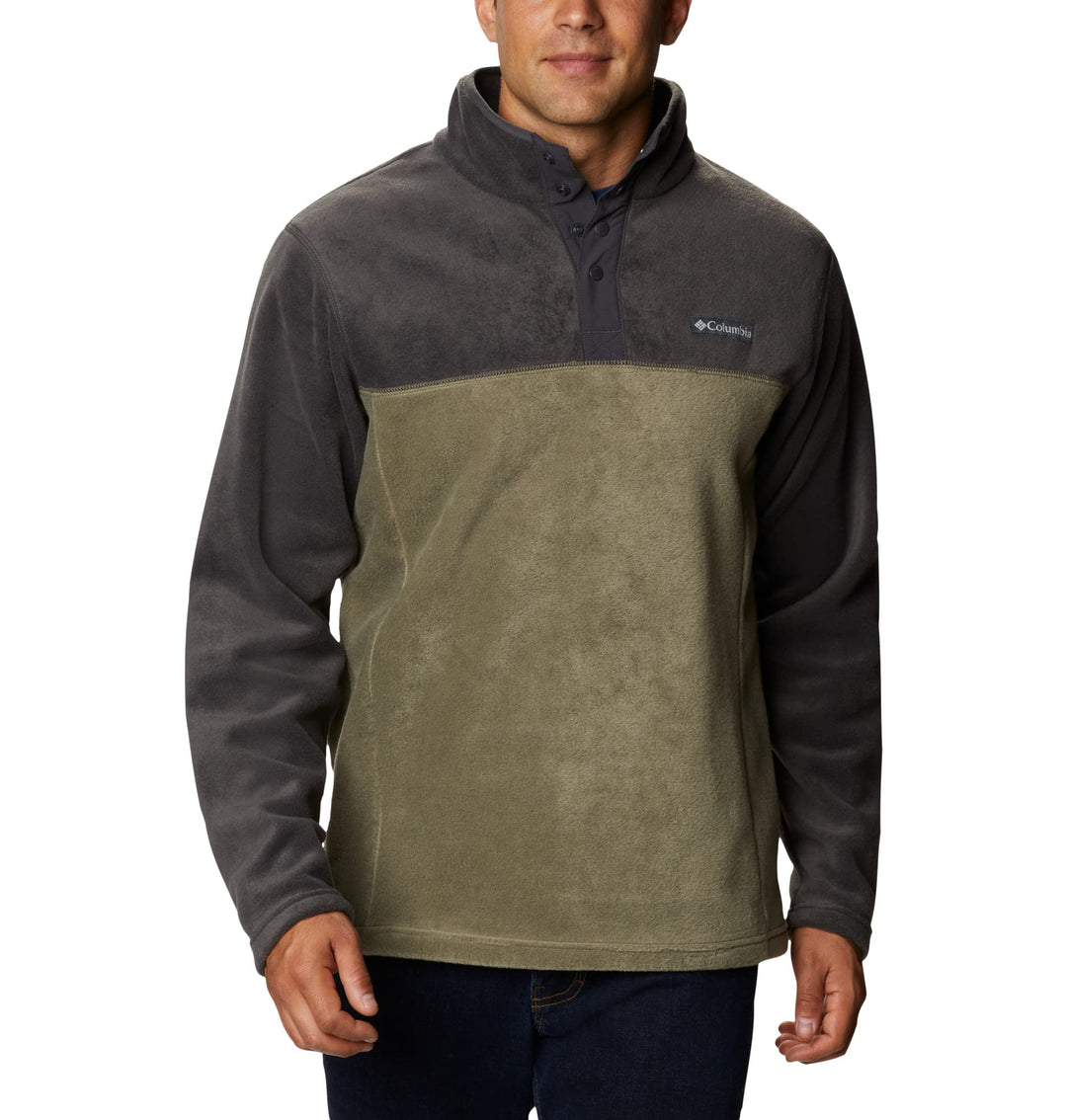 Columbia Herren Steens Mountain Half Snap Pullover Sweater Stone Green, Shark S, Stone Green, Shark
