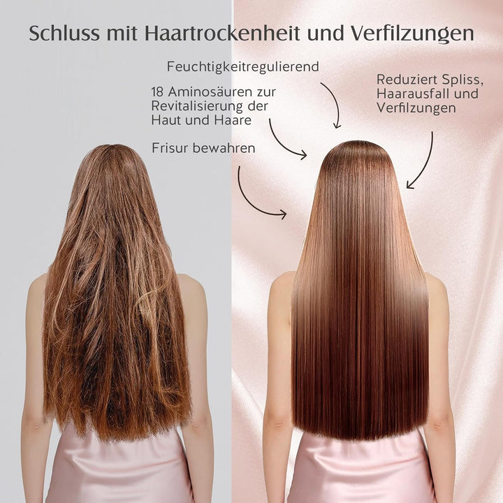 Umisleep Doppellagige 22 Momme 100% Maulbeerseide Schlafmütze für lockiges Haar, Atmungsaktive, Vers