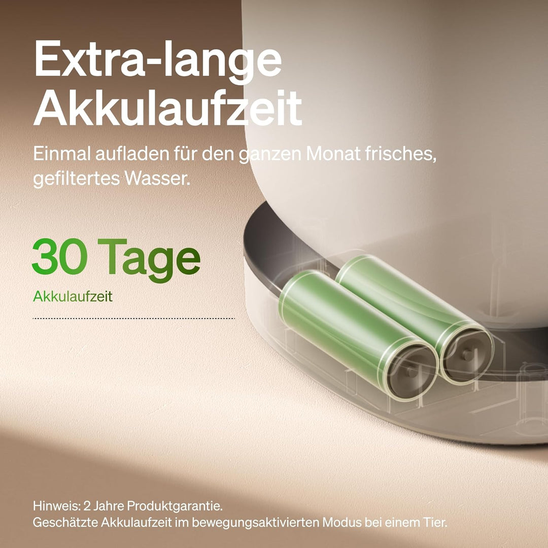 PETLIBRO Trinkbrunnen für Katze Kabellos mit Bewegungsmelder, 2,5L/84oz Dockstream Batteriebetrieben