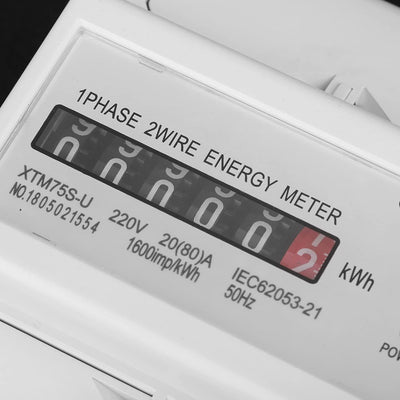 220V Digital 1-Phase 2 Draht 4P DIN-Schiene Stromzähler Elektronisches KWh-Meter(20(80) A) 20(80)a,