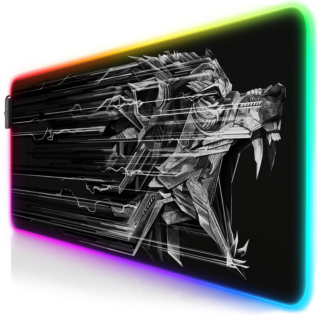 TITANWOLF - RGB Gaming Mauspad - LED Schreibtischunterlage - 800x300 mm - XXL Mousepad - LED Multi C