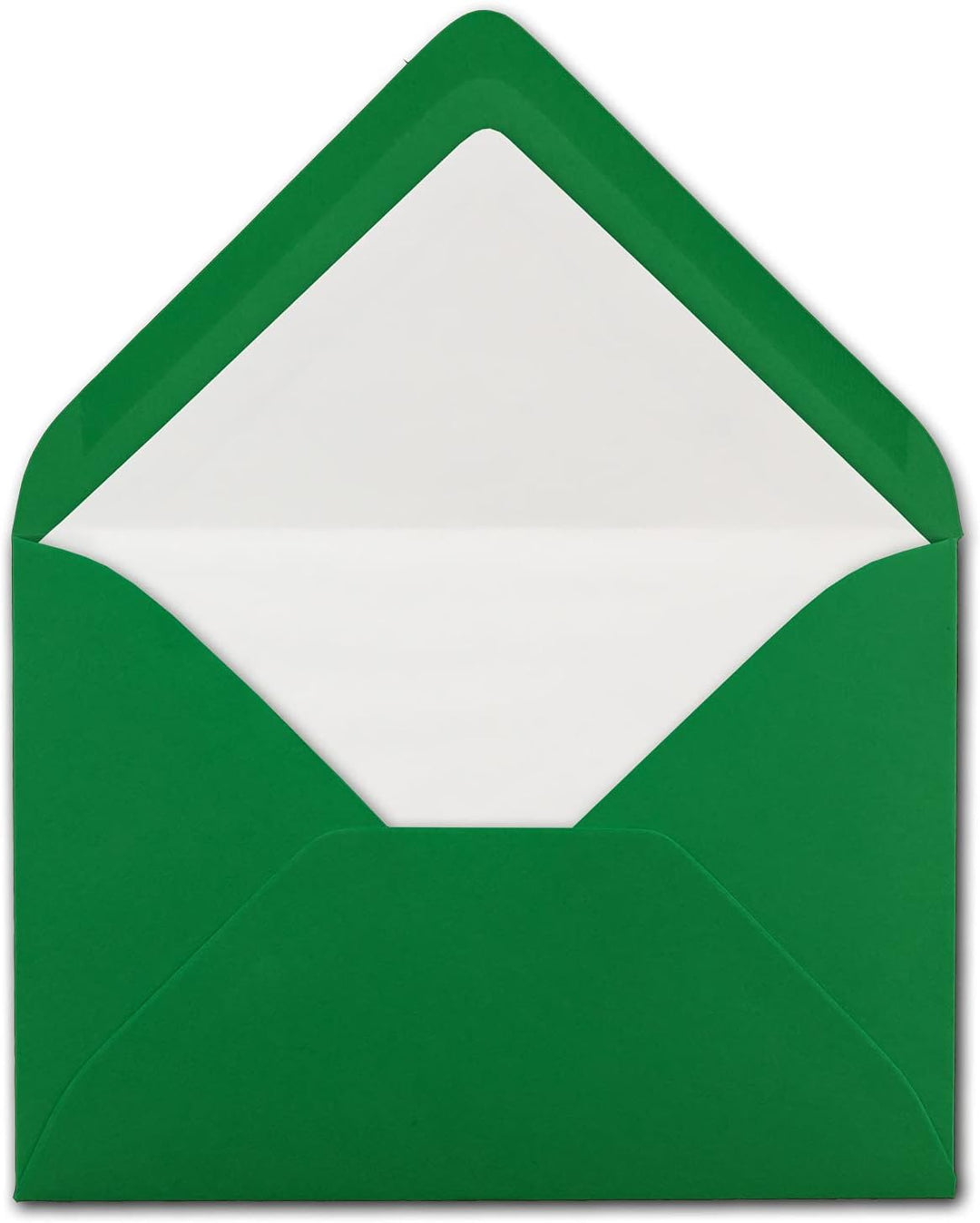 75 Briefumschläge Tannengrün (Grün) - DIN C6 - gefüttert mit weissem Seidenpapier - 100 g/m² - 11,4