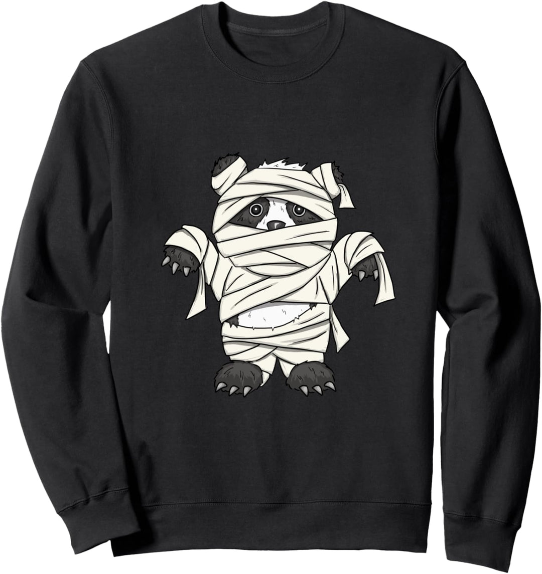 Halloween Humor Kostüm lustige Panda Mumie Sweatshirt