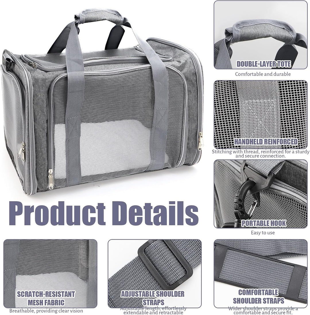 Transporttasche für Katze Hund Katzenboxe Hundetransportbox Katzen Transportboxen Tragbar Faltbare H