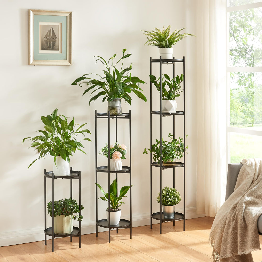 [en.casa] Pflanzenständer Tuusula 3er Set Blumentopfständer Blumensäule Blumentofphalter Pflanzenreg