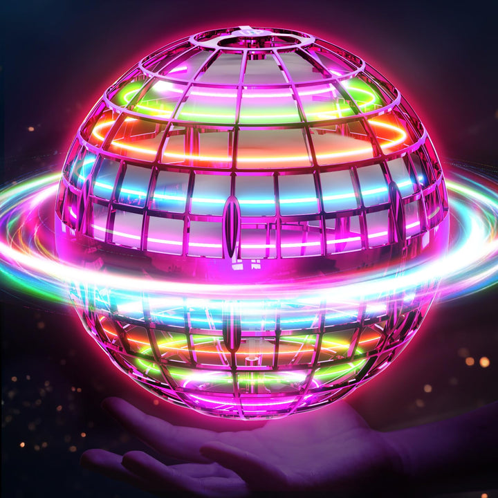 Fliegender Ball Spielzeug (Rosa, Verbessert): LED Hover Orb, Boomerang Ball, Flying Toys für Mädchen