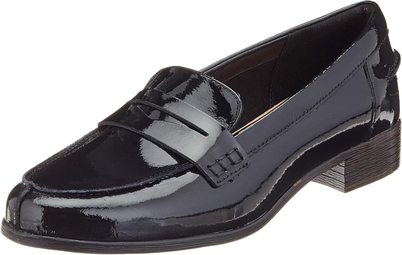 Clarks Damen Hamble Loafer 36 EU Black Pat, 36 EU Black Pat