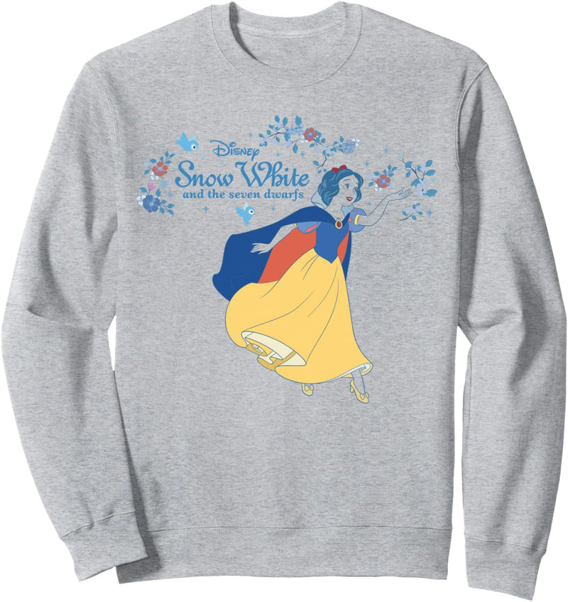 Disney Snow White And The Seven Dwarfs Floral Title Poster Sweatshirt