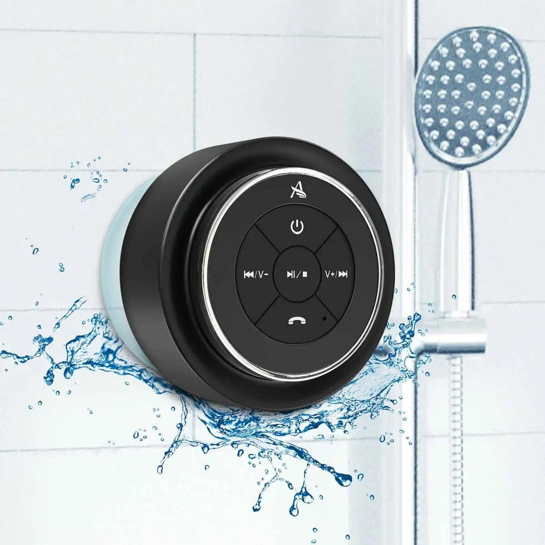 Xleader Dusche Bluetooth Lautsprecher Klein Musikbox, Wasserdicht mit Saugnapf, Shower Speaker Dusch
