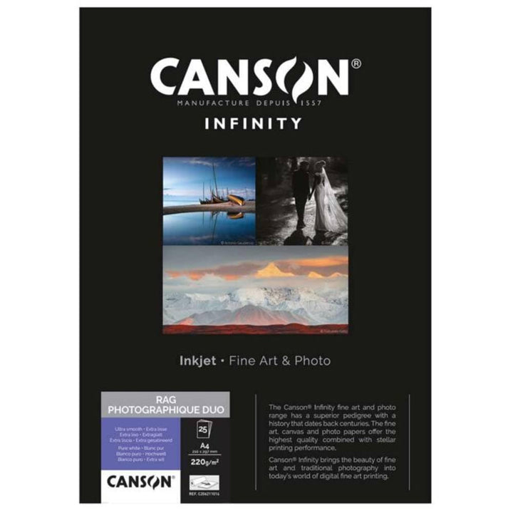 Canson 206211018 Rag Photographique Duo Box, A3+ A3+ - 32,9 x 48,3 cm, A3+ - 32,9 x 48,3 cm