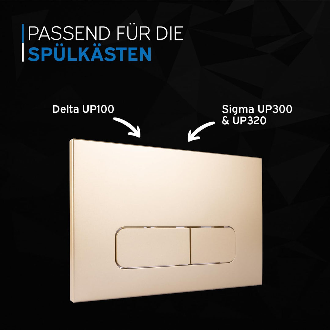 kör4u Betätigungsplatte für Geberit Spülkasten Sigma UP300, UP320 und Delta UP100, abgerundete Taste