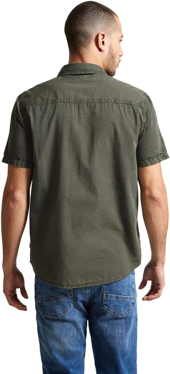 Street One MEN Herren Hemd in Washedoptik L Mud Green, L Mud Green