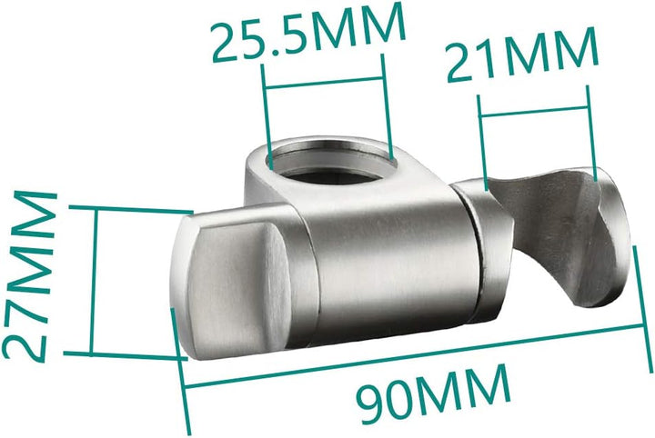Tecmolog Edelstahl Handbrause Halterung Winkel Verstellbar Duschkopfhalterung für Duschstange 25 mm,