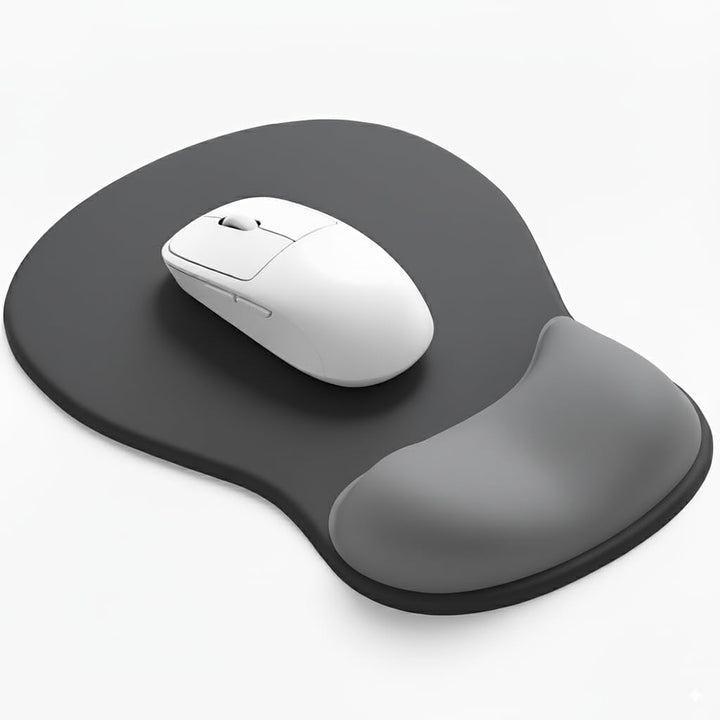 Mauspad mit Gelkissen,Ergonomisches Mousepad mit handauflage mit weichem Gelpolster,rutschfester Bas