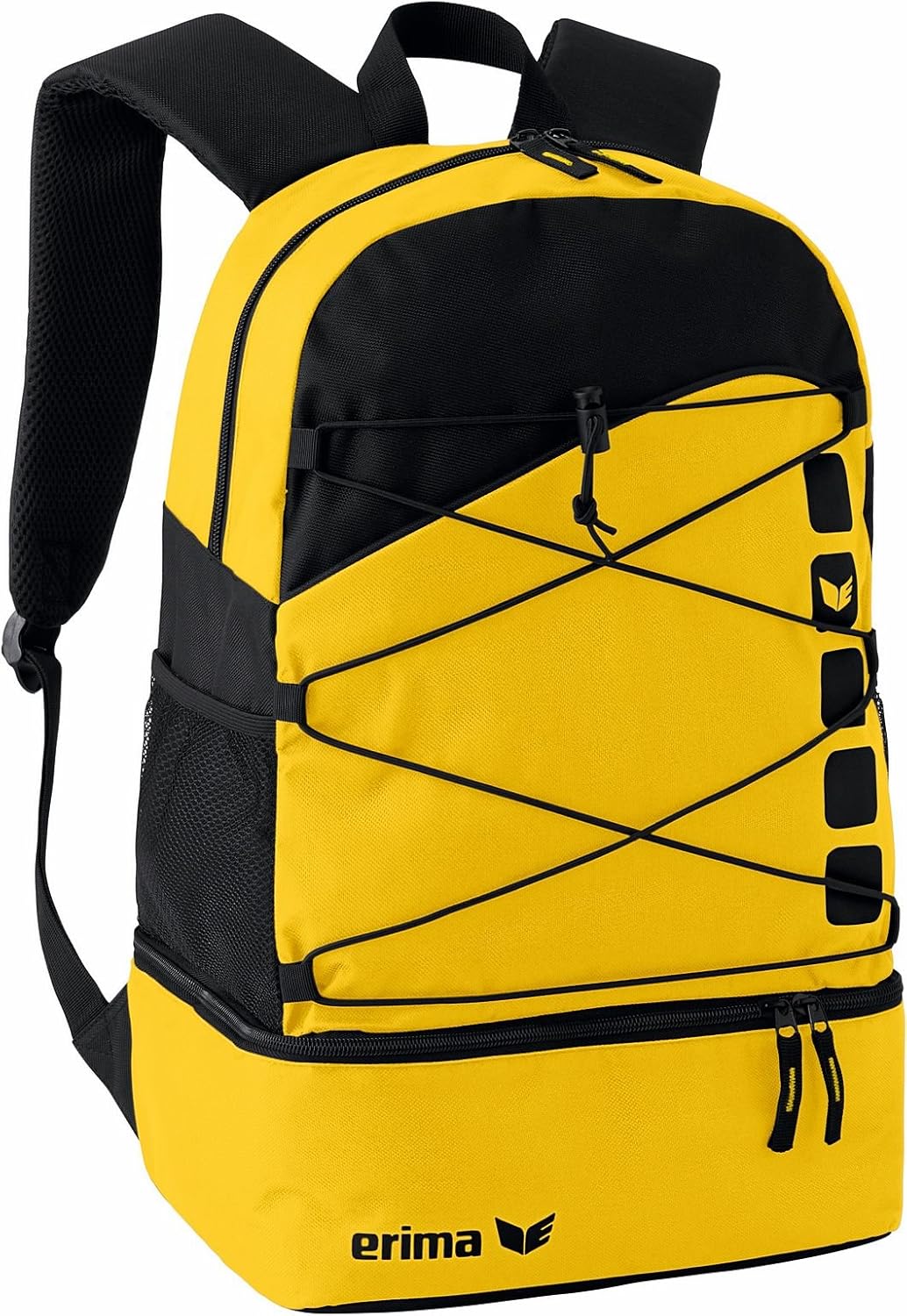 Erima Rucksack Club 5 Multifunktionsrucksack mit Bodenfach Einheitsgrösse Gelb/Schwarz, Einheitsgrös