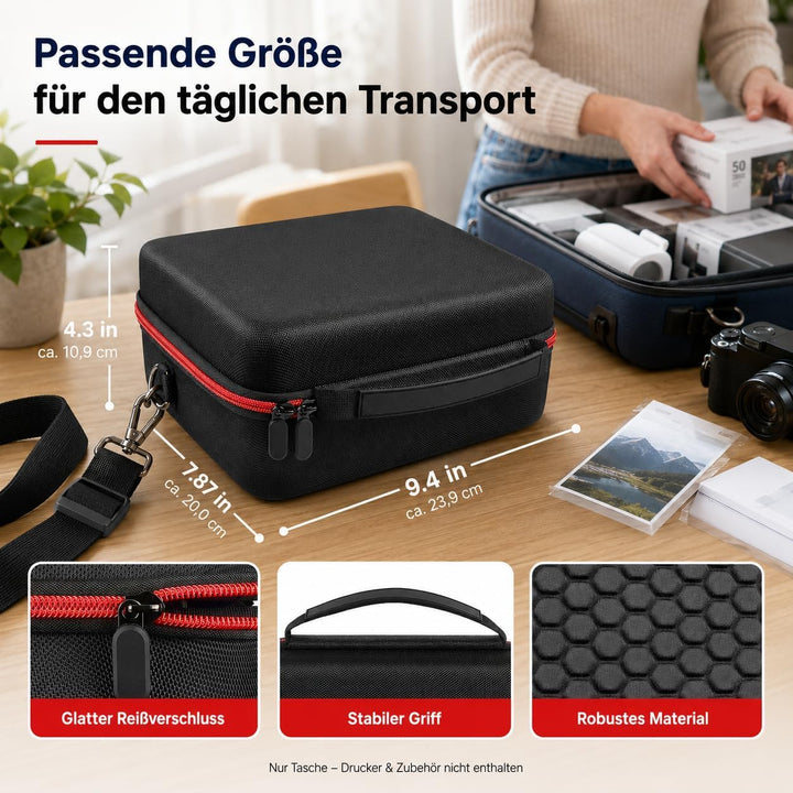 casmilee Hart Tasche für Canon SELPHY CP1500/CP1300/CP1200 Mini Mobiler Fotodrucker und Farbtinten P