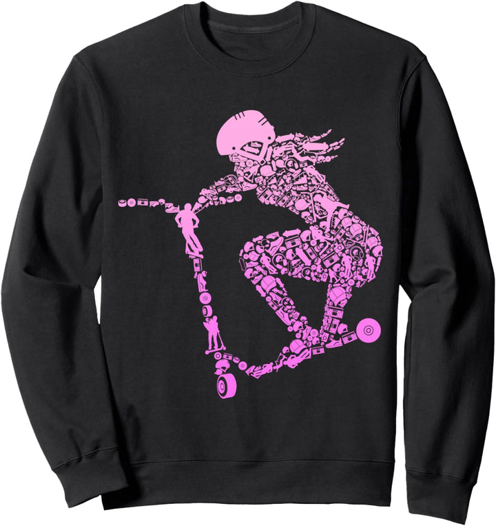Scooter Roller Stunt Mädchen & Kinder Sweatshirt