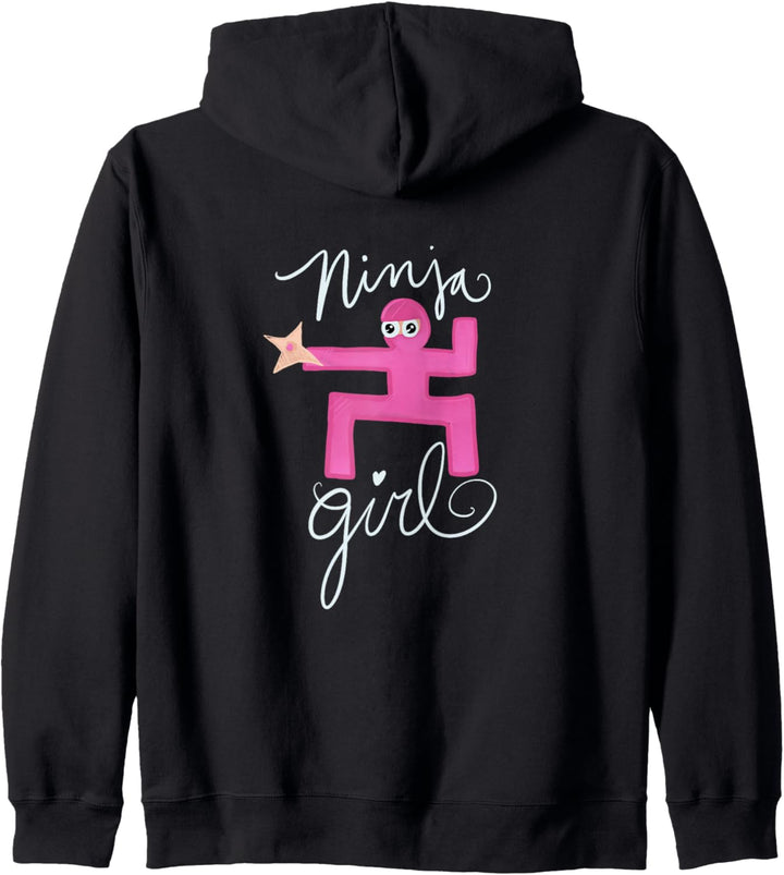 Ninja Girl Pink Ninja design Kapuzenjacke