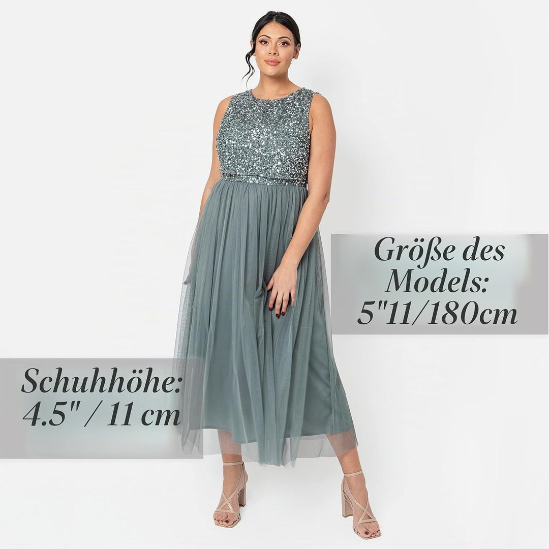 Maya Deluxe Damen Bridesmaid Dress Misty Green 38, Misty Green 38
