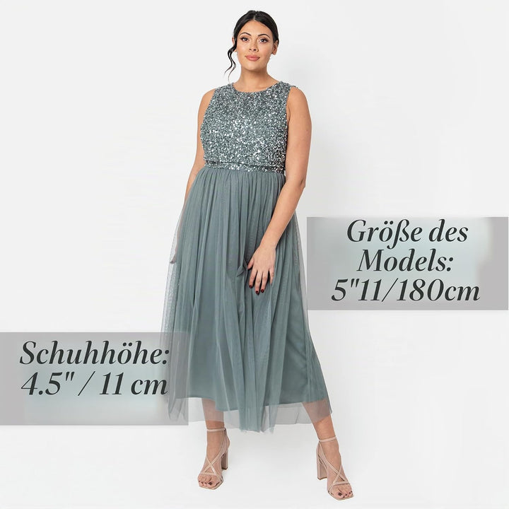 Maya Deluxe Damen Bridesmaid Dress Misty Green 38, Misty Green 38