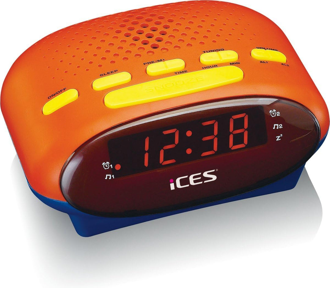 iCES ICR-210KIDS Uhrenradio - Radiowecker für Kinder - PLL FM - Schlummerfunktion - Sleeptimer - Gan