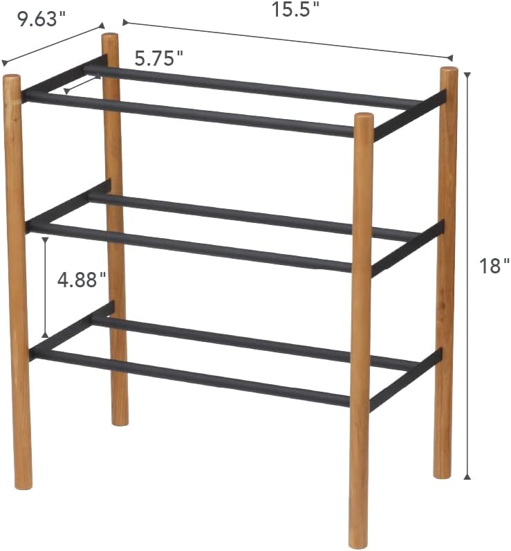 Expand. Shoe Rack - Plain - black Schwarz, Schwarz